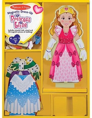 Poupée en bois et vêtements Magnétique